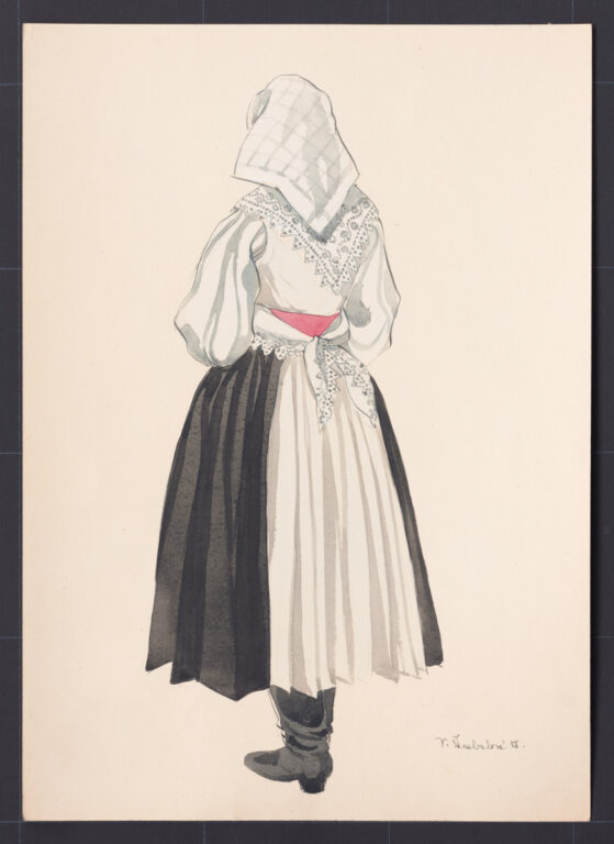 Kresba – odev ženský sviatočný