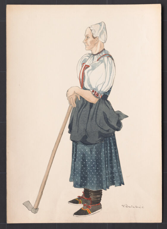 Kresba – odev ženský pracovný