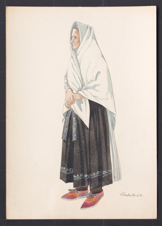 Kresba – odev ženský sviatočný