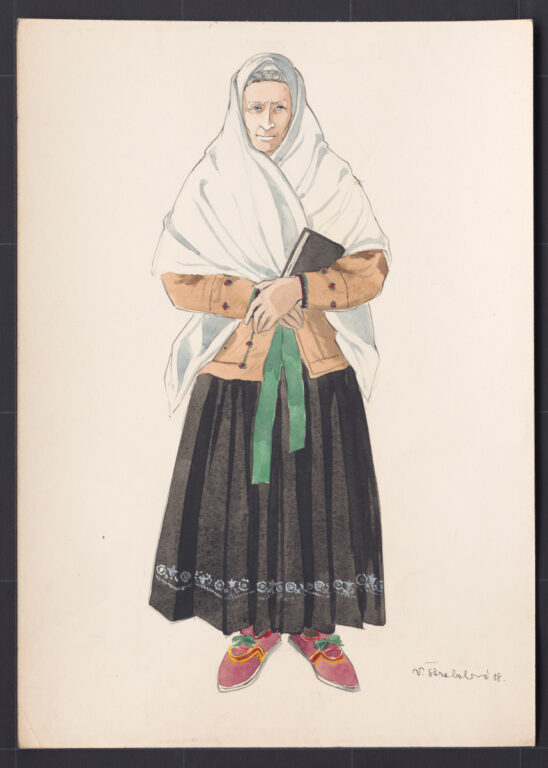 Kresba – odev ženský zimný