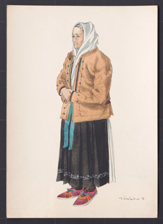 Kresba – odev ženský zimný