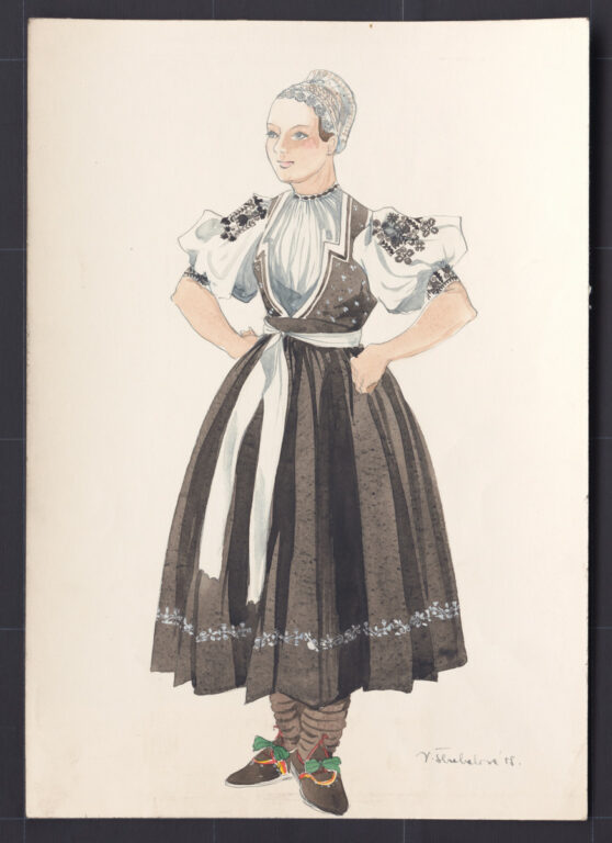 Kresba – odev ženský sviatočný