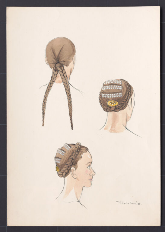 Kresba – účes dievčenský – postup česania