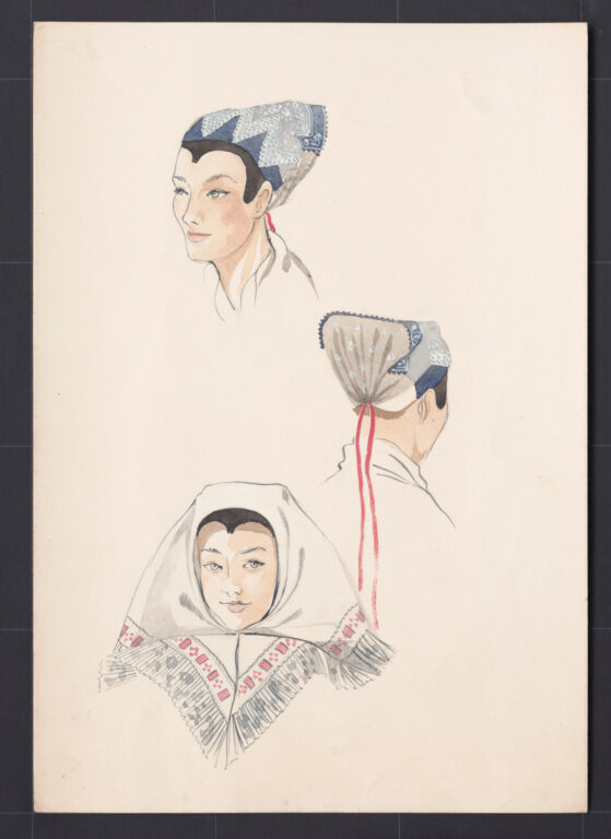 Kresba – čepiec a šatka