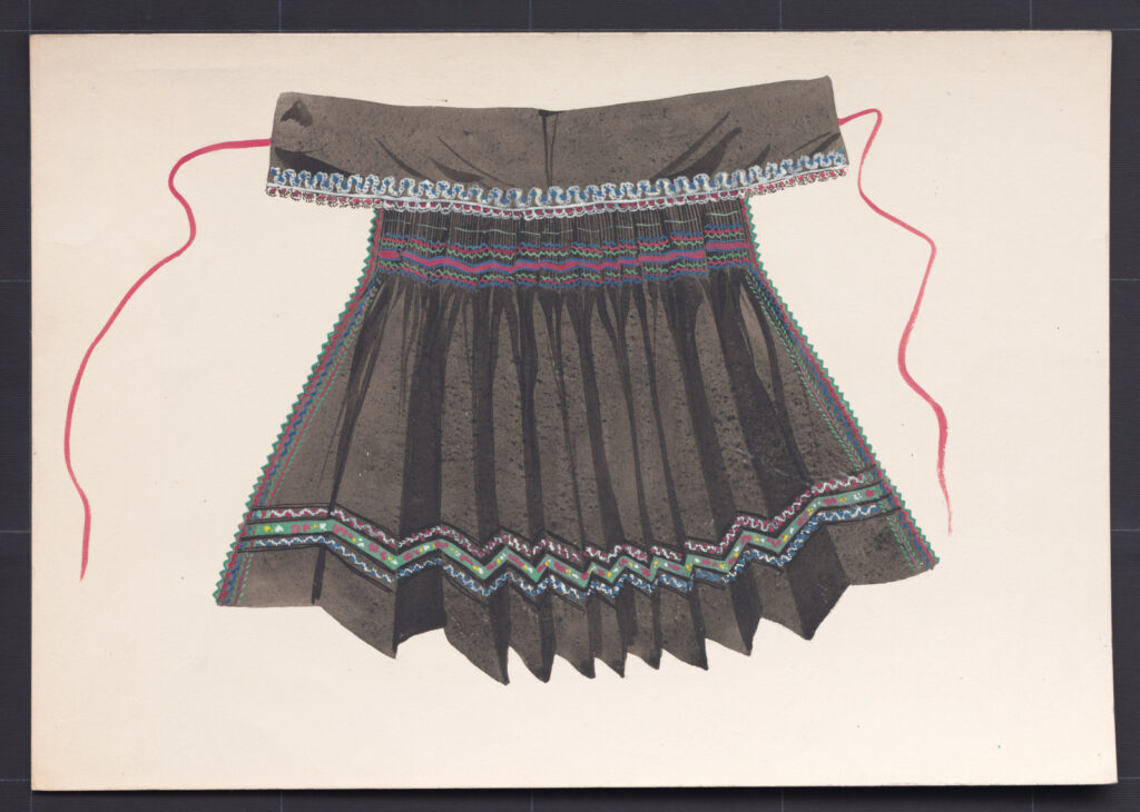 Kresba – zástera ženská