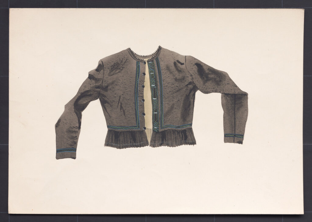 Kresba – kabátik ženský – novší