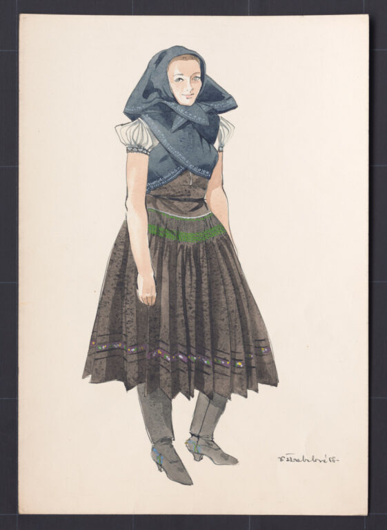 Kresba – odev dievčenský pracovný