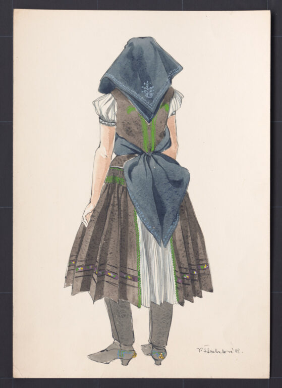 Kresba – odev dievčenský pracovný