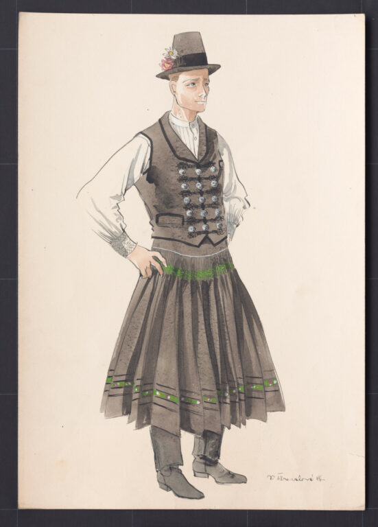 Kresba – odev mužský sviatočný