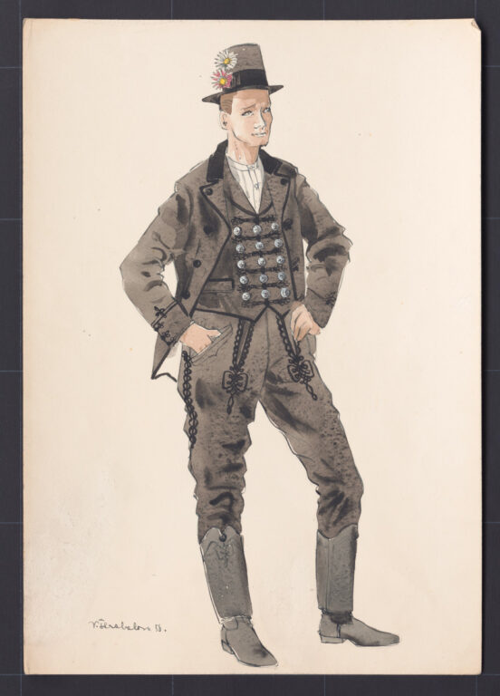 Kresba – odev mužský sviatočný