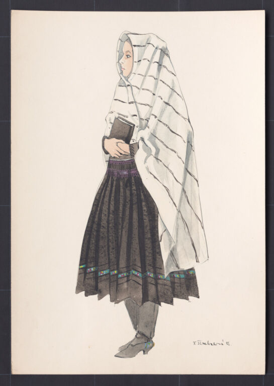 Kresba – odev ženský sviatočný