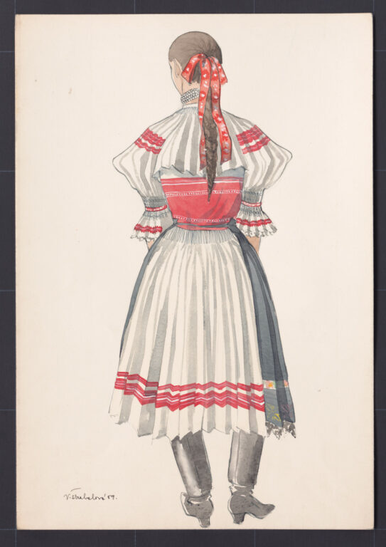 Kresba – odev dievčenský sviatočný