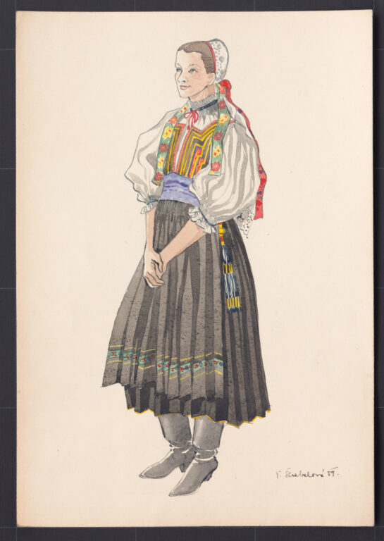 Kresba – odev ženský sviatočný
