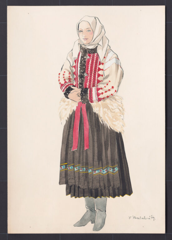 Kresba – odev ženský zimný