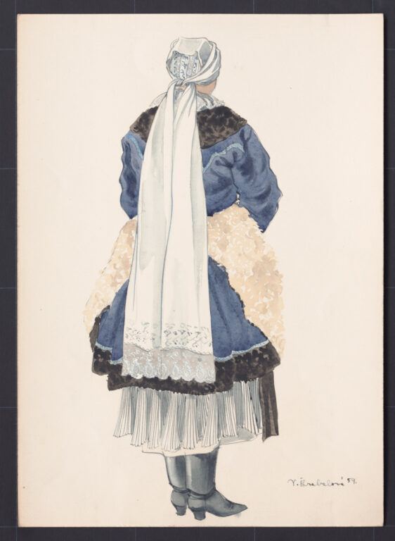 Kresba – odev ženský slávnostný