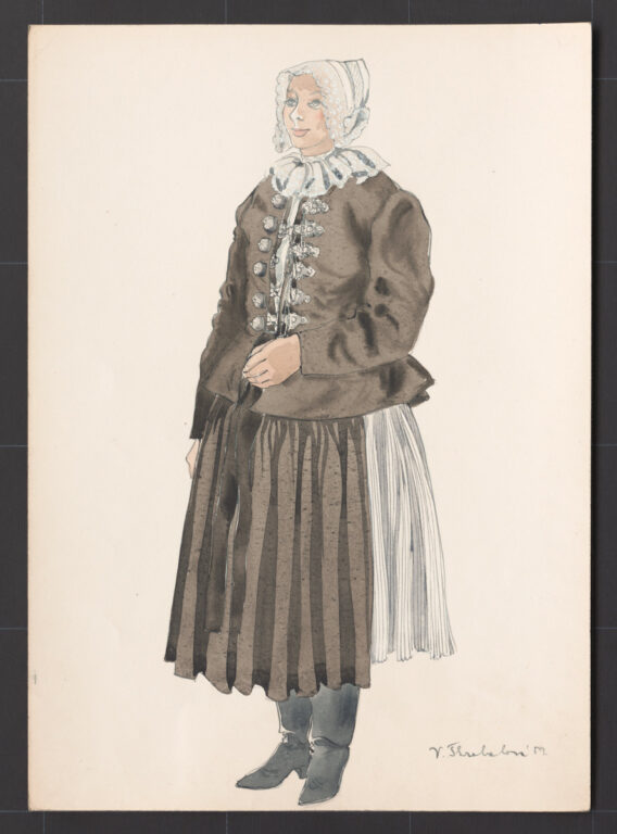 Kresba – odev ženský sviatočný