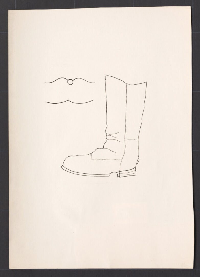 Kresba – čižma mužská