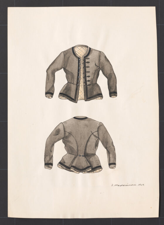 Kresba – kabátik ženský