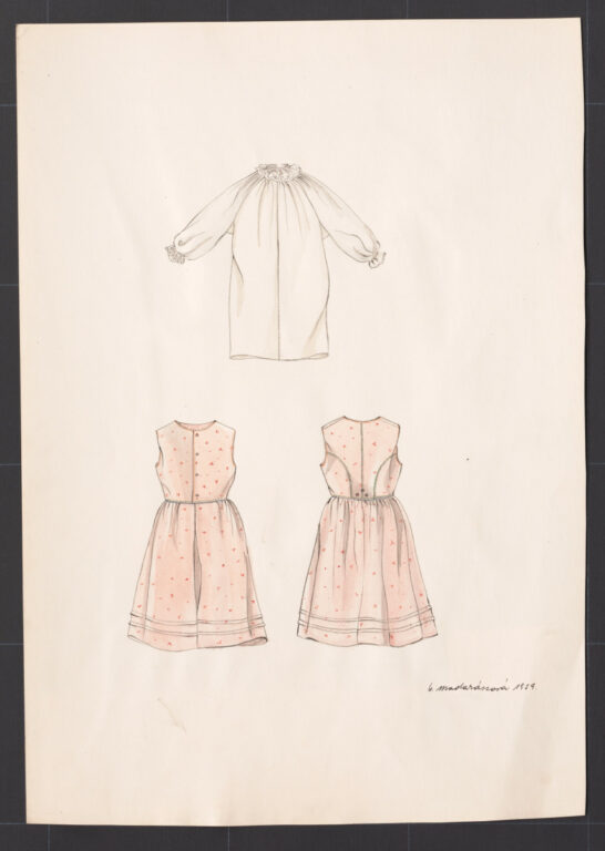 Kresba – odev detský – súčiastky