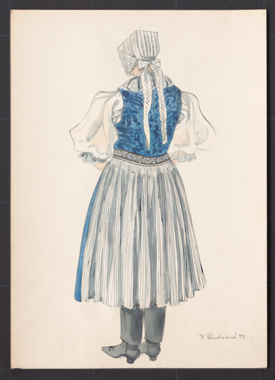 Kresba – odev ženský sviatočný