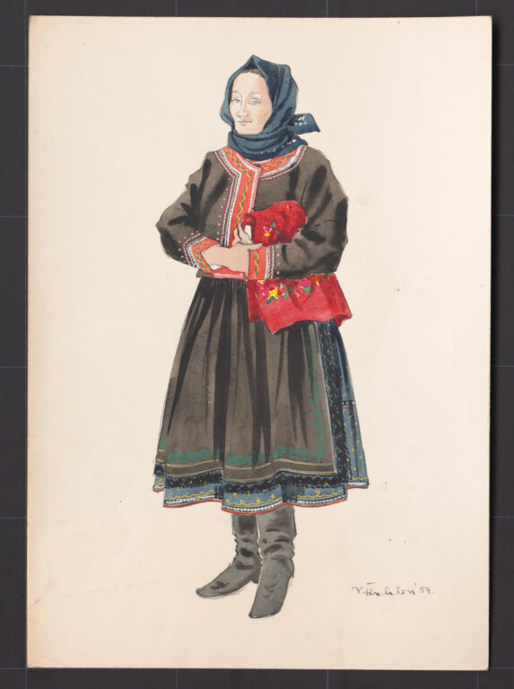 Kresba – odev ženský sviatočný