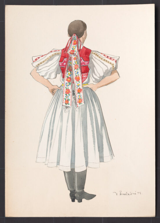 Kresba – odev dievčenský sviatočný