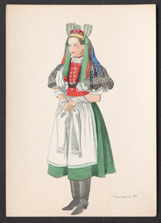 Kresba – odev mladuchy