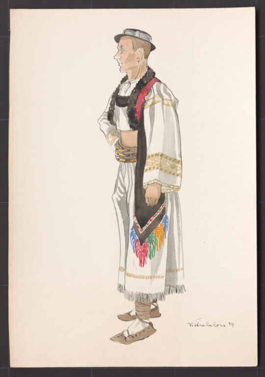 Kresba – odev mládenecký sviatočný