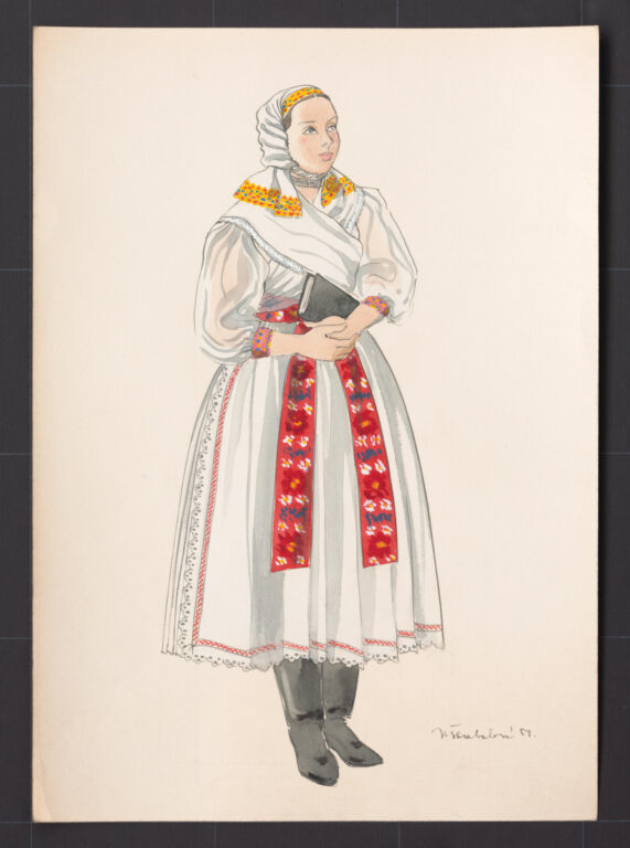 Kresba – odev ženský sviatočný