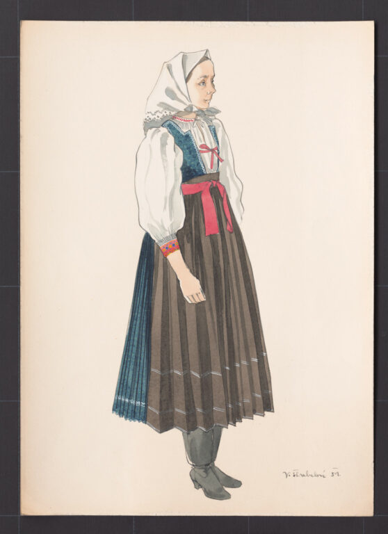 Kresba – odev ženský pracovný