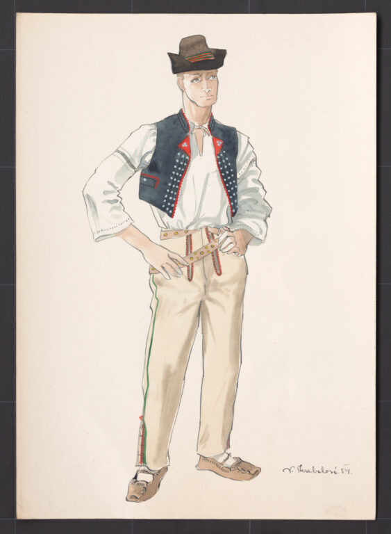 Kresba – odev mužský sviatočný