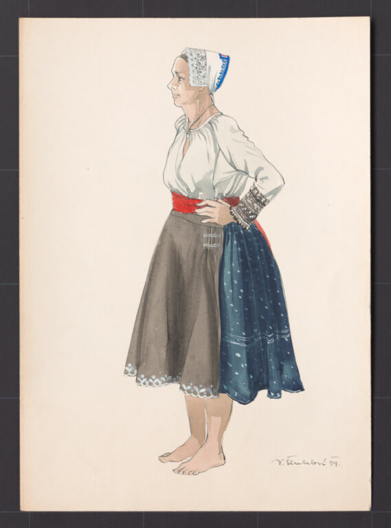 Kresba – odev ženský pracovný