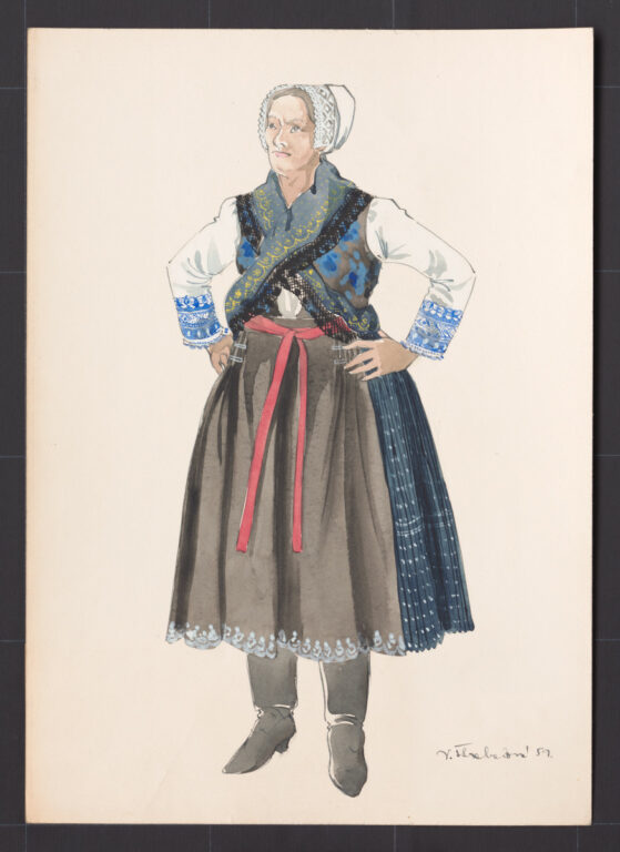 Kresba – odev ženský sviatočný