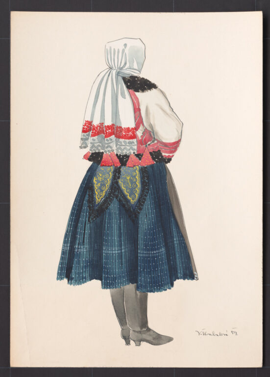 Kresba – odev ženský slávnostný