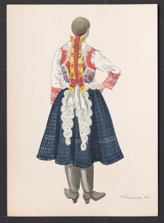 Kresba – odev dievčenský na tanec