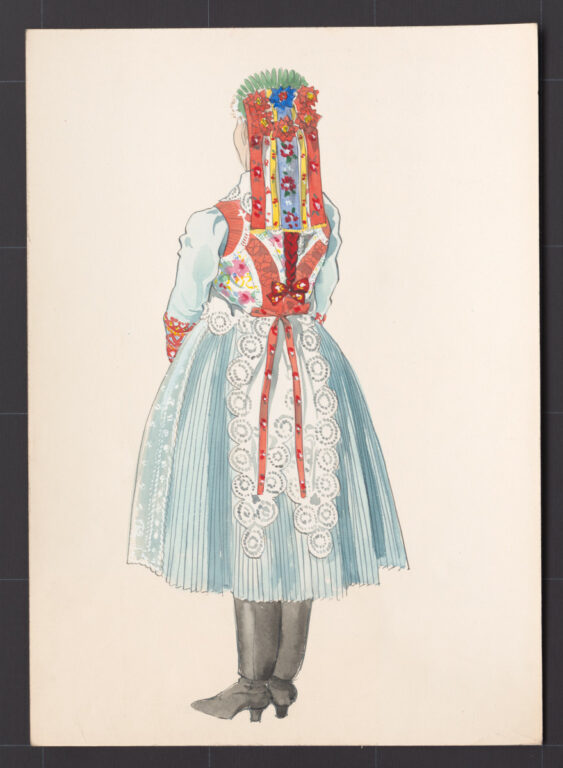 Kresba – odev mladuchy