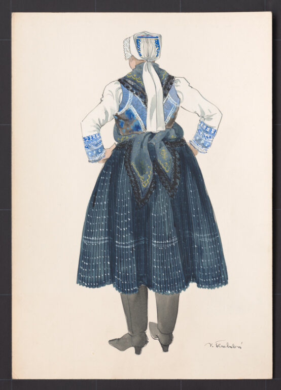 Kresba – odev ženský sviatočný