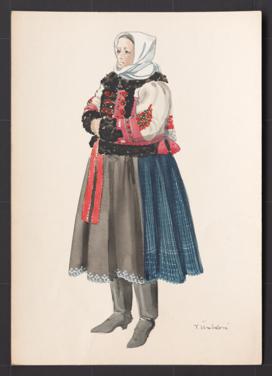 Kresba – odev ženský slávnostný