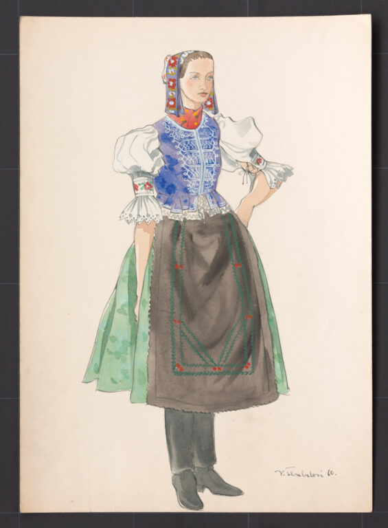 Kresba – odev ženský sviatočný