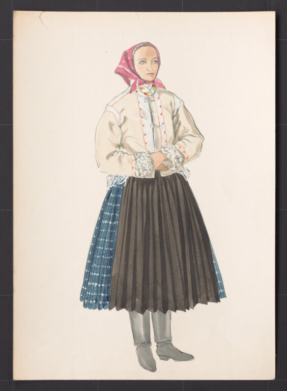 Kresba – odev ženský zimný