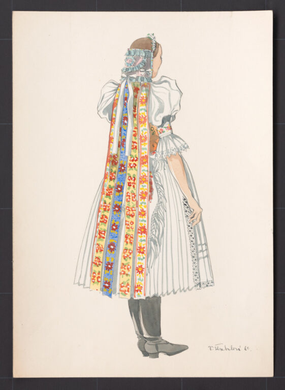 Kresba – odev mladuchy