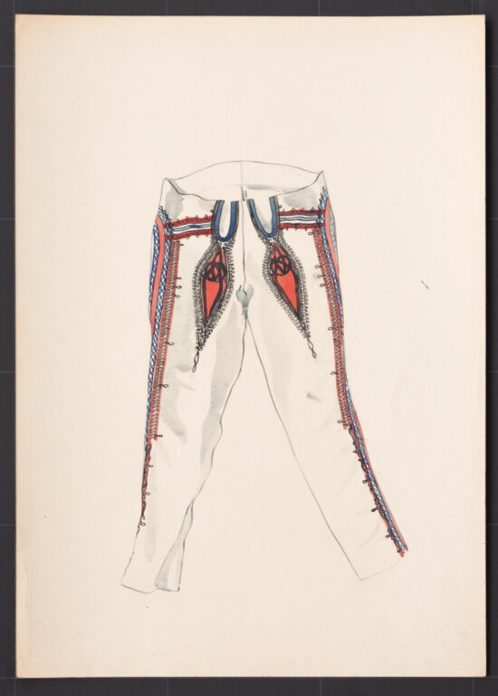 Kresba – nohavice drilichové