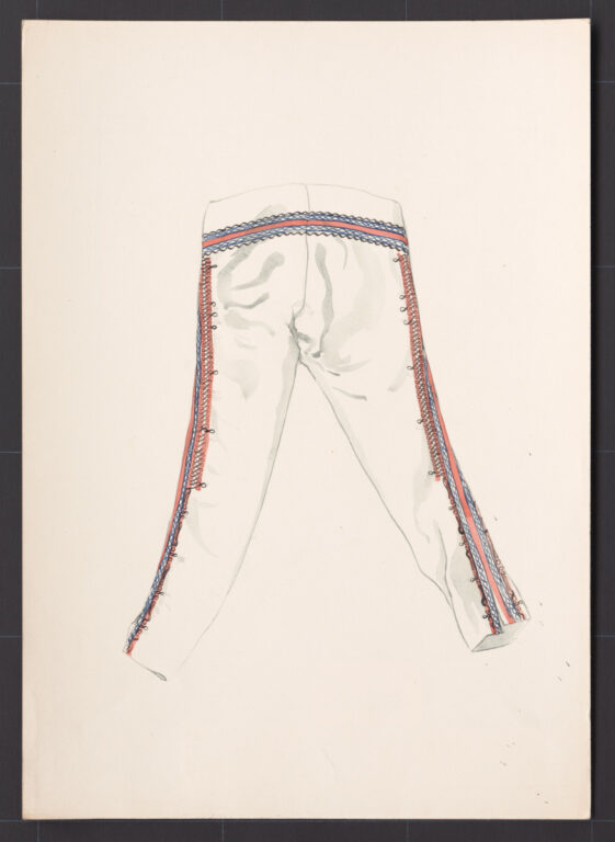 Kresba – nohavice drilichové