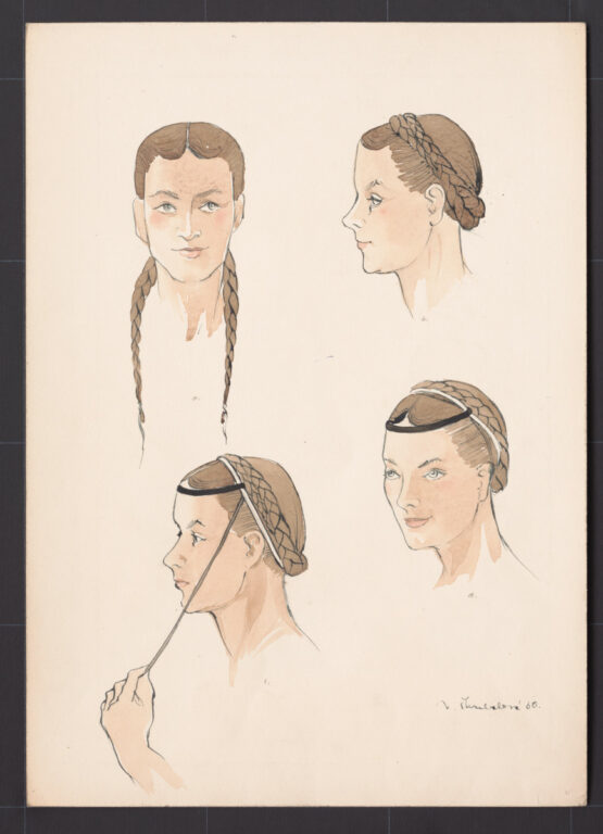 Kresba – účes ženský – postup česania