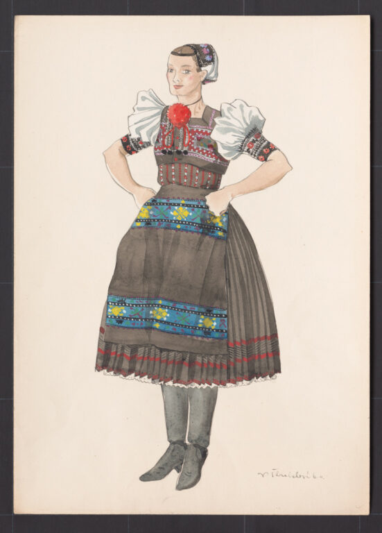 Kresba – odev ženský sviatočný