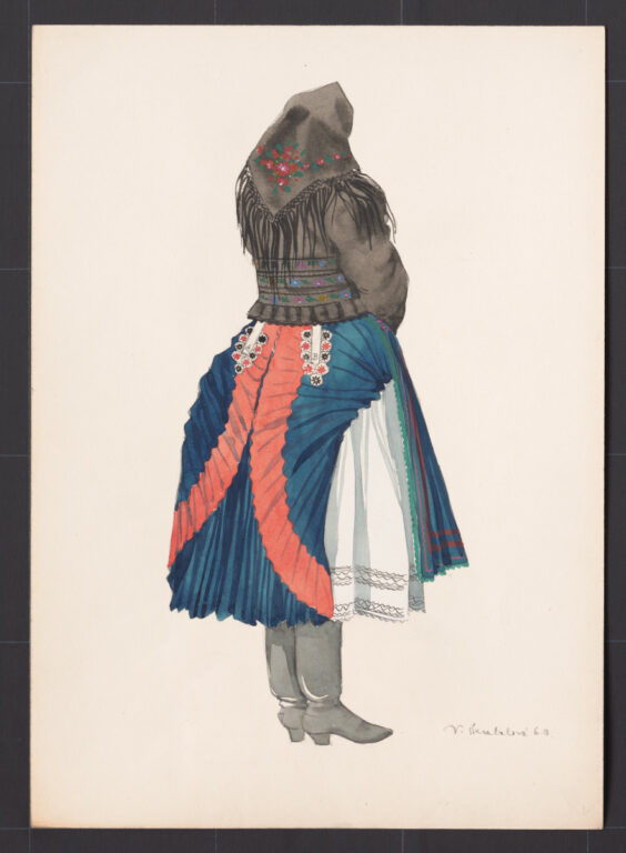 Kresba – odev ženský sviatočný