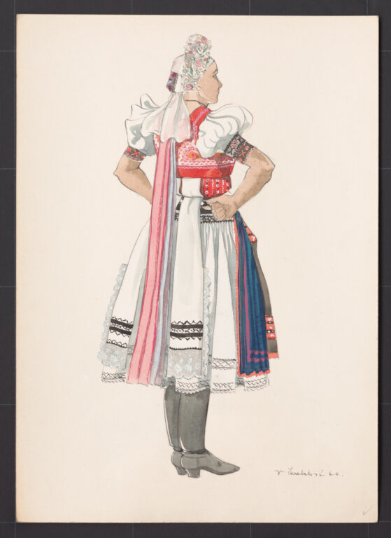 Kresba – odev mladej ženy po sobáši