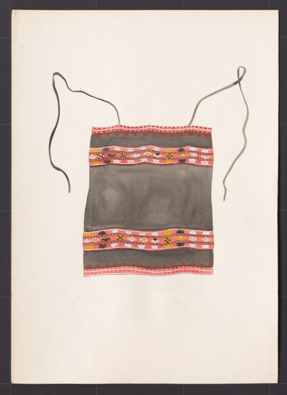 Kresba – zástera ženská