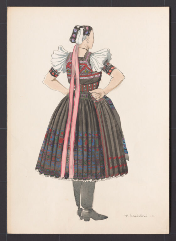 Kresba – odev ženský sviatočný