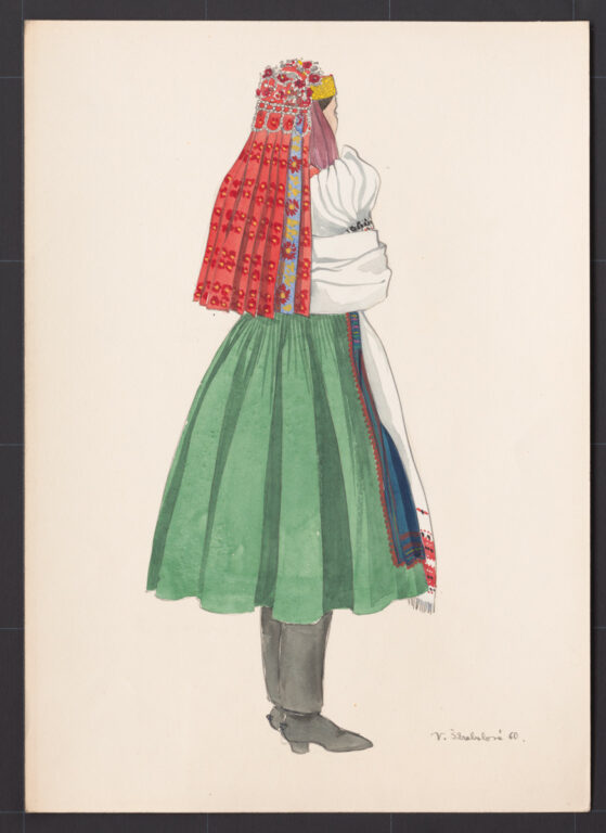 Kresba – odev mladuchy